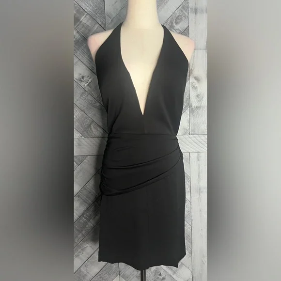 NICOLE MILLER NWT HALTER DRAPE MINI DRESS - Picture 3 of 12